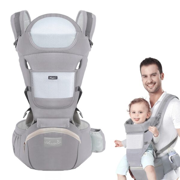 Ergonomic Baby Carrier – Multifunctional Front & Back Carry, Adjustable Newborn to Toddler