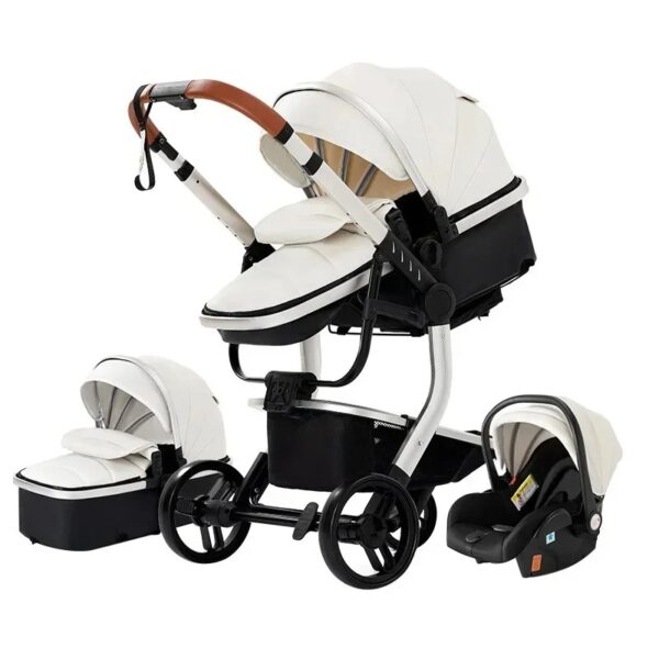 3 in 1 Design Stroller White